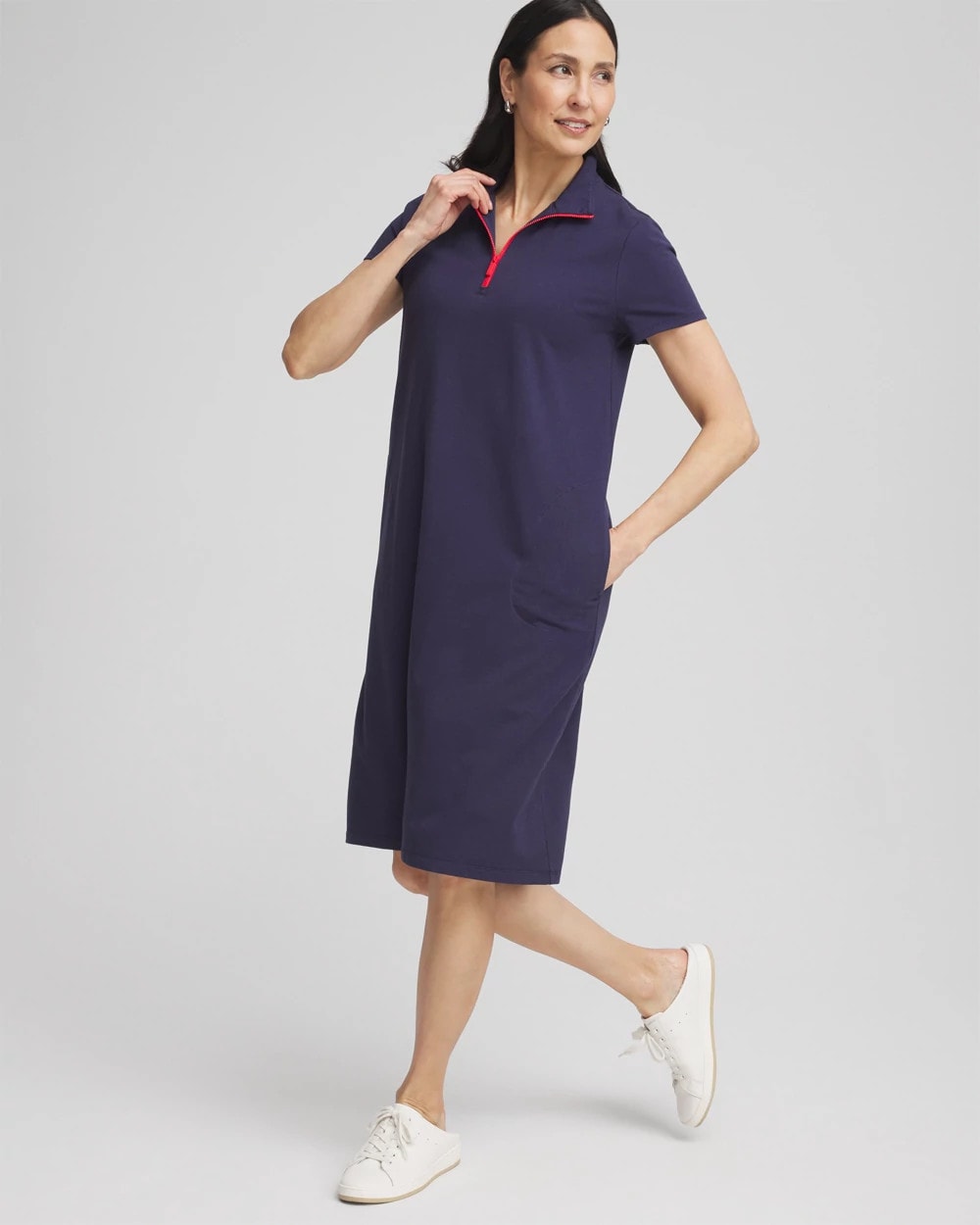 Chico's Collections Zenergy® UPF Knit Half-Zip Dress