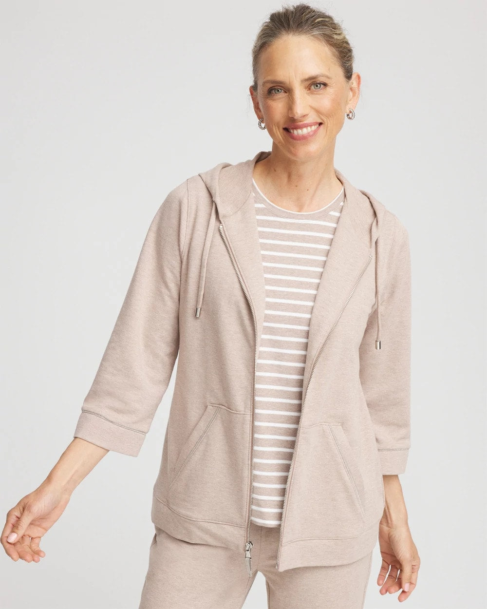 Chico's Collections Zenergy® French Terry Full-Zip Jacket