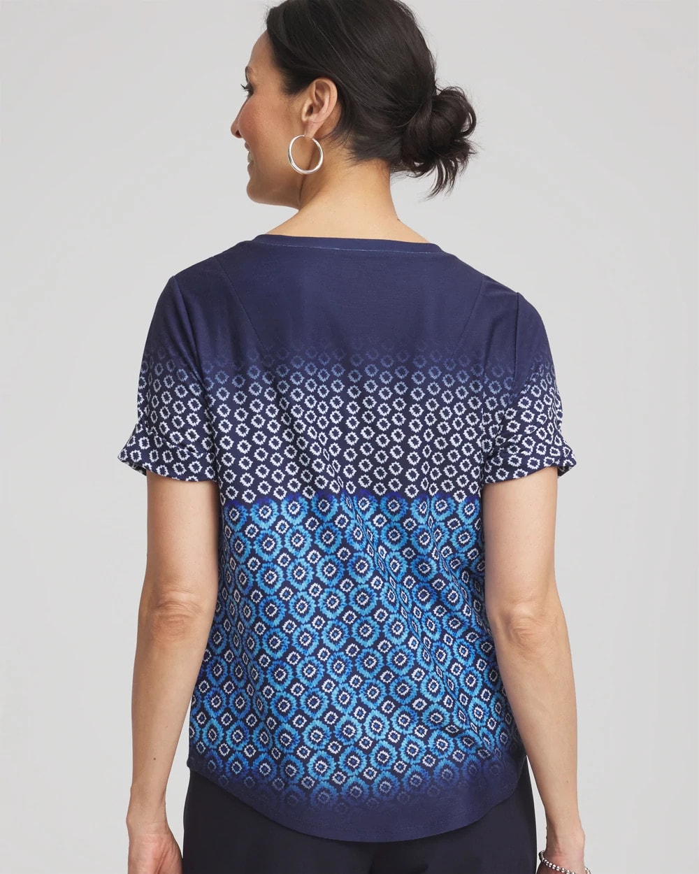 Chico's Collections Zenergy® Graphic Ombre V-Neck Tee