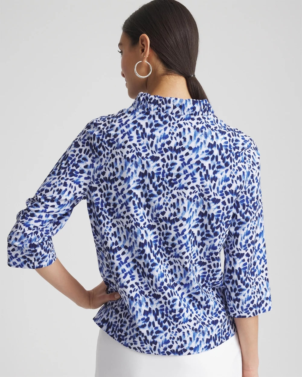 Chico's Collections Zenergy® UPF V-Neck Ruffle Top