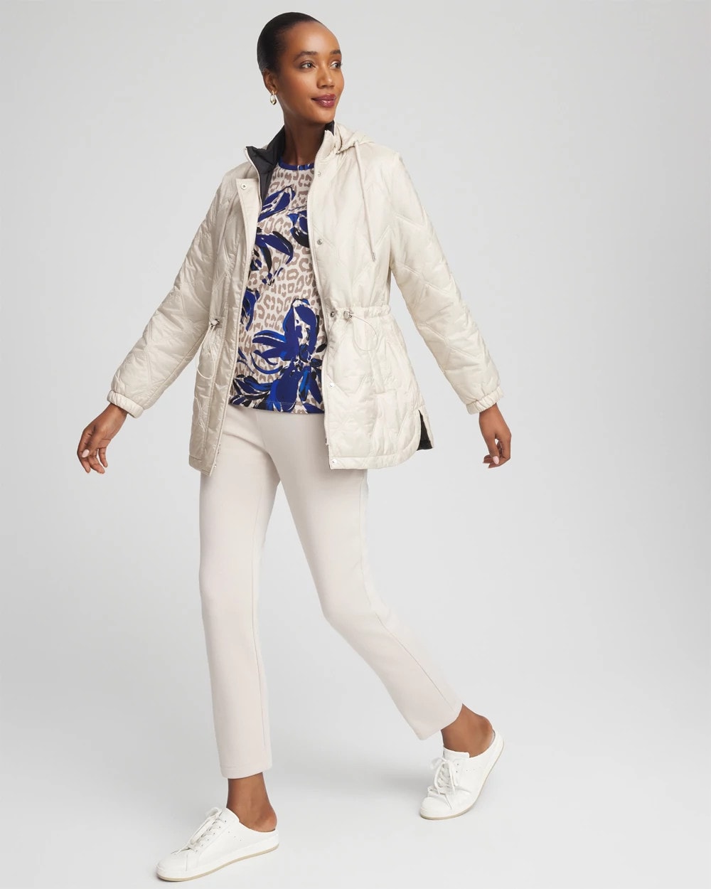 Chico's Collections Zenergy® Water-Resistant Quilted Anorak Jacket