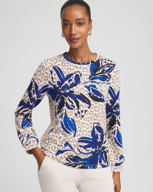 Chico's Collections Zenergy® Soft Animal Print Top