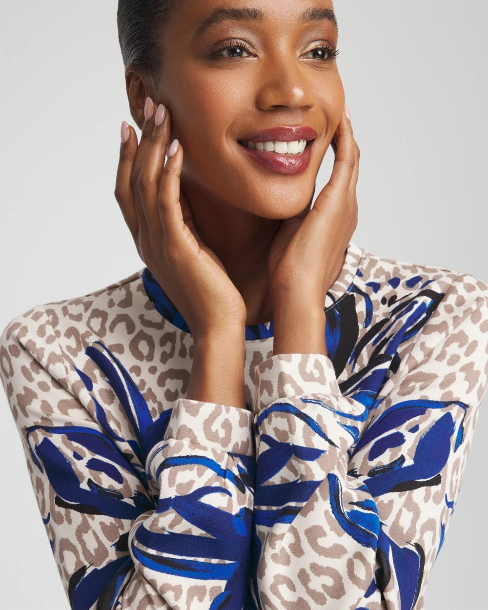 Chico's Collections Zenergy® Soft Animal Print Top