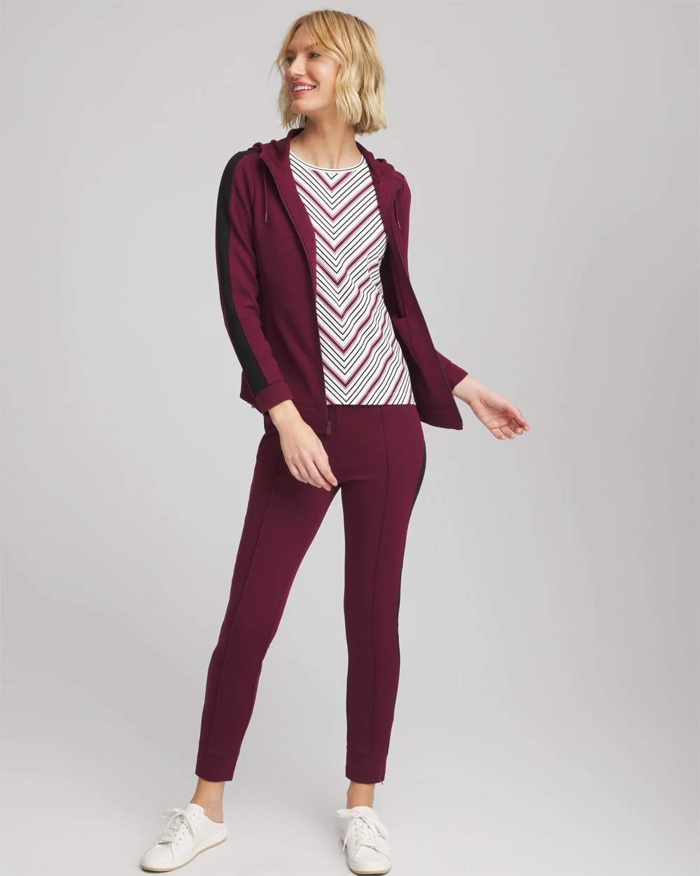 Chico's Collections Zenergy® Soft Brushed Striped Top