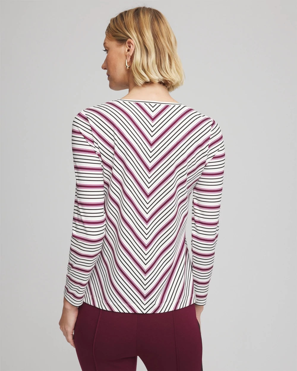 Chico's Collections Zenergy® Soft Brushed Striped Top