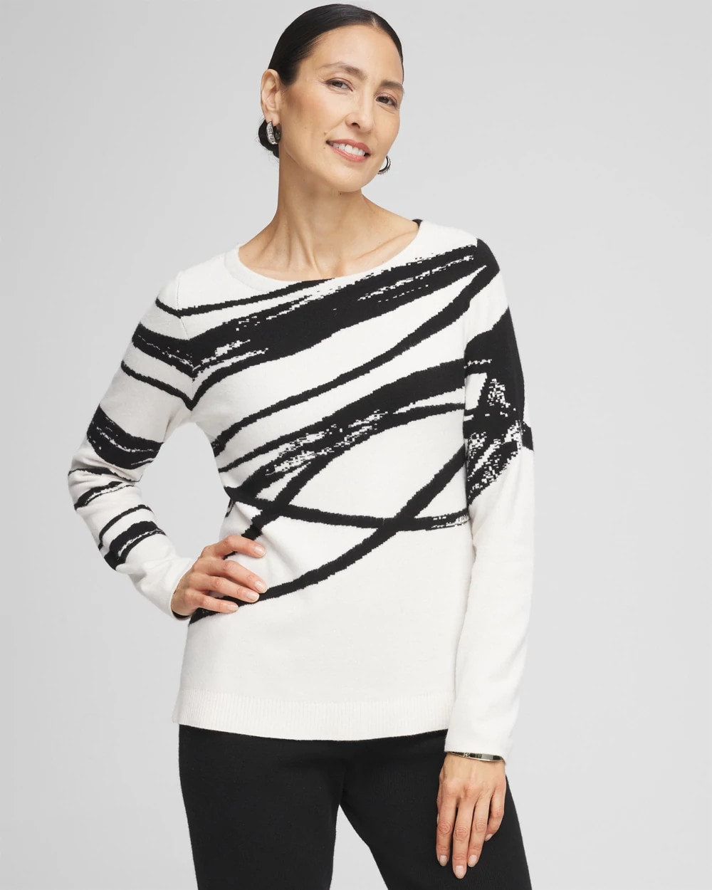 Chico's Collections Zenergy® Luxe Jaquard Pullover