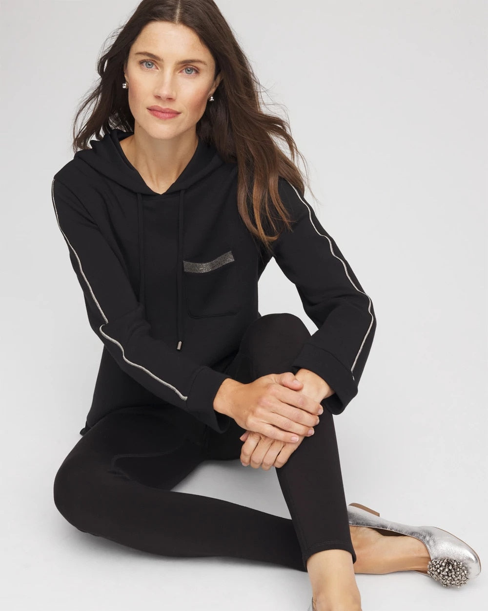 Chico's Collections Zenergy® Caviar Bead Sweatshirt