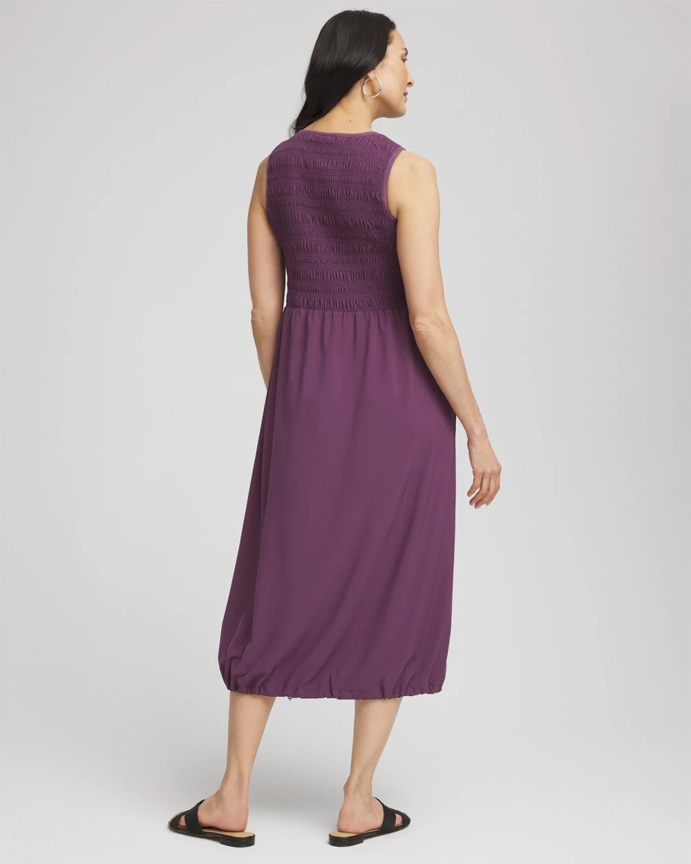 Chico's Collections Zenergy® UPF Smocked Midi Dress
