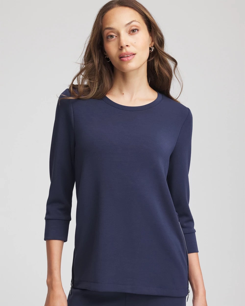 Chico's Collections Zenergy® Satin-Trim Tunic