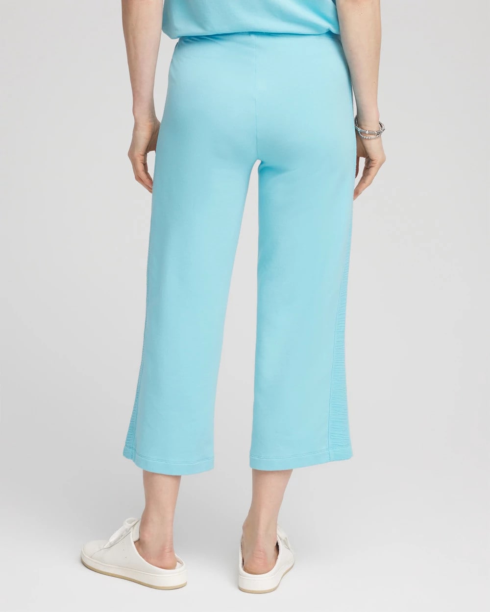 Chico's Collections Zenergy® French Terry Gauze-Inset Cropped Pants