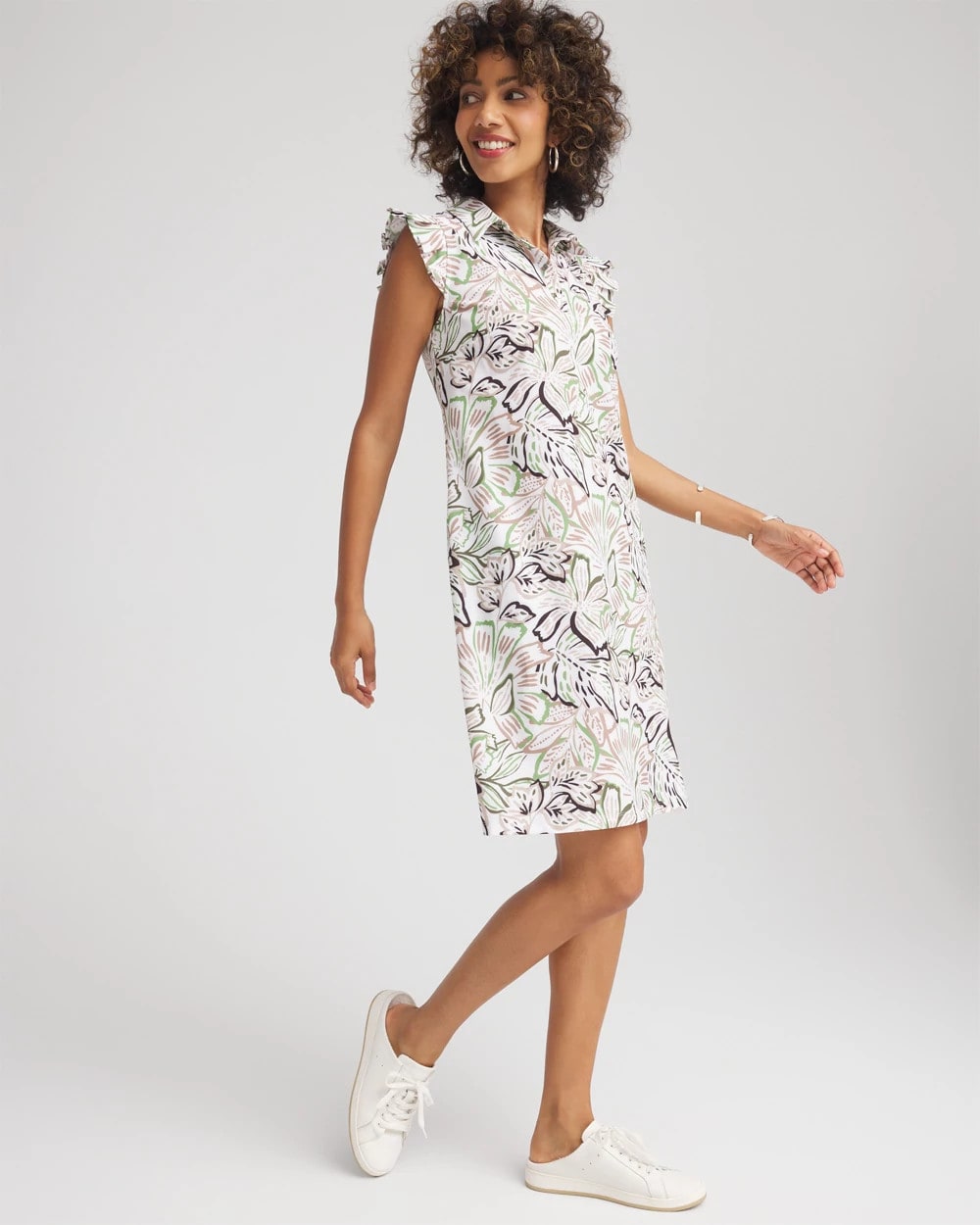 Chico's Collections Zenergy® UPF Knit Floral Polo Dress