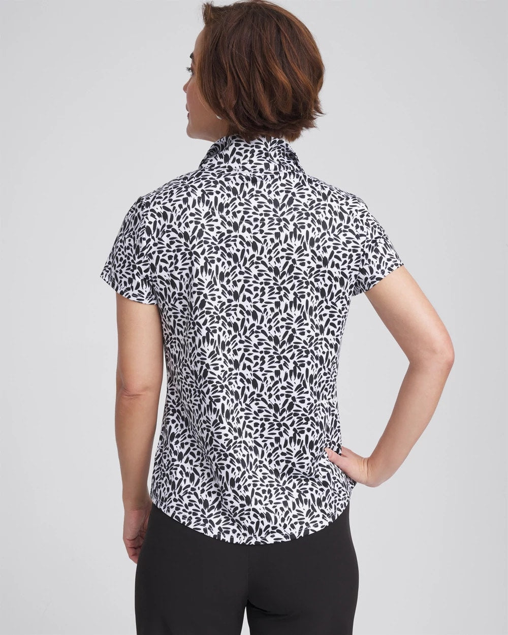 Chico's Collections Zenergy® UPF Mockneck Short-Sleeve Top