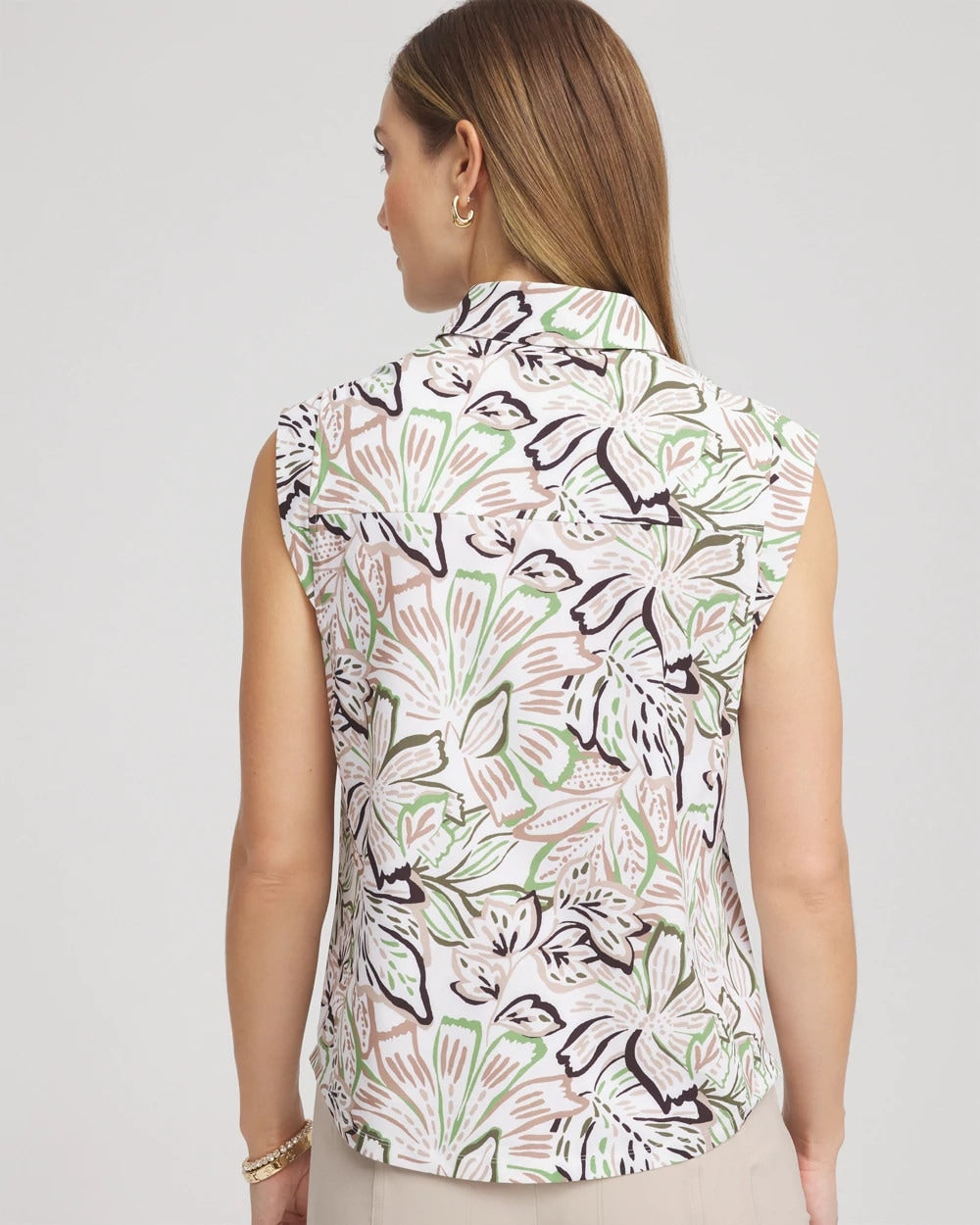 Chico's Collections Zenergy® UPF Floral Shirt