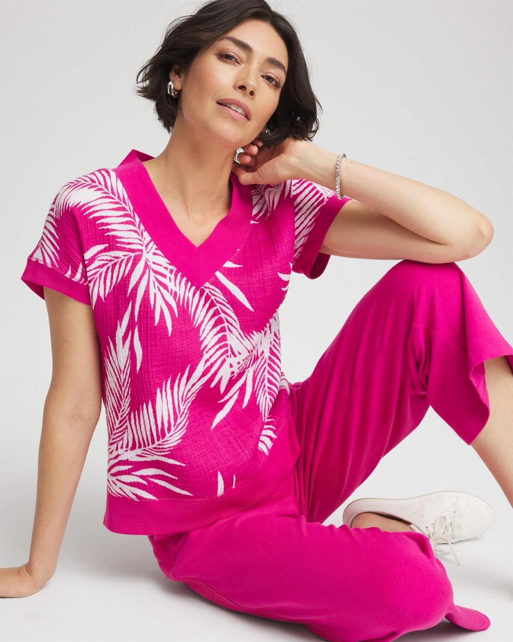Chico's Collections Zenergy® Tropical Gauze Top