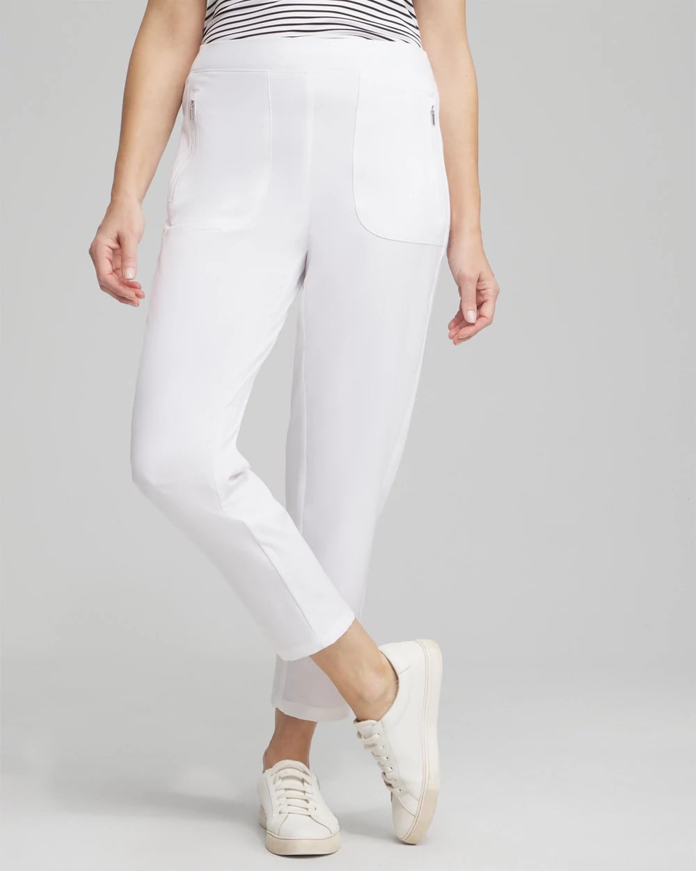 Chico's Collections Zenergy® UPF Ribbed Side Ankle Pants