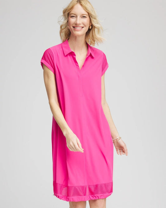 Chico's Collections Zenergy® UPF Mesh-Trim Bungee Dress