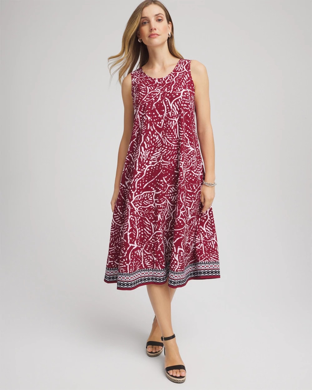 Chico's Collections Zenergy® UPF Printed Midi Sports Dress