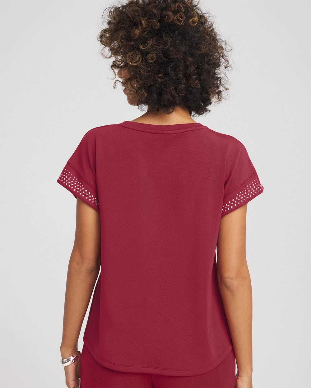 Chico's Collections Zenergy® Embellished Short-Sleeve Top
