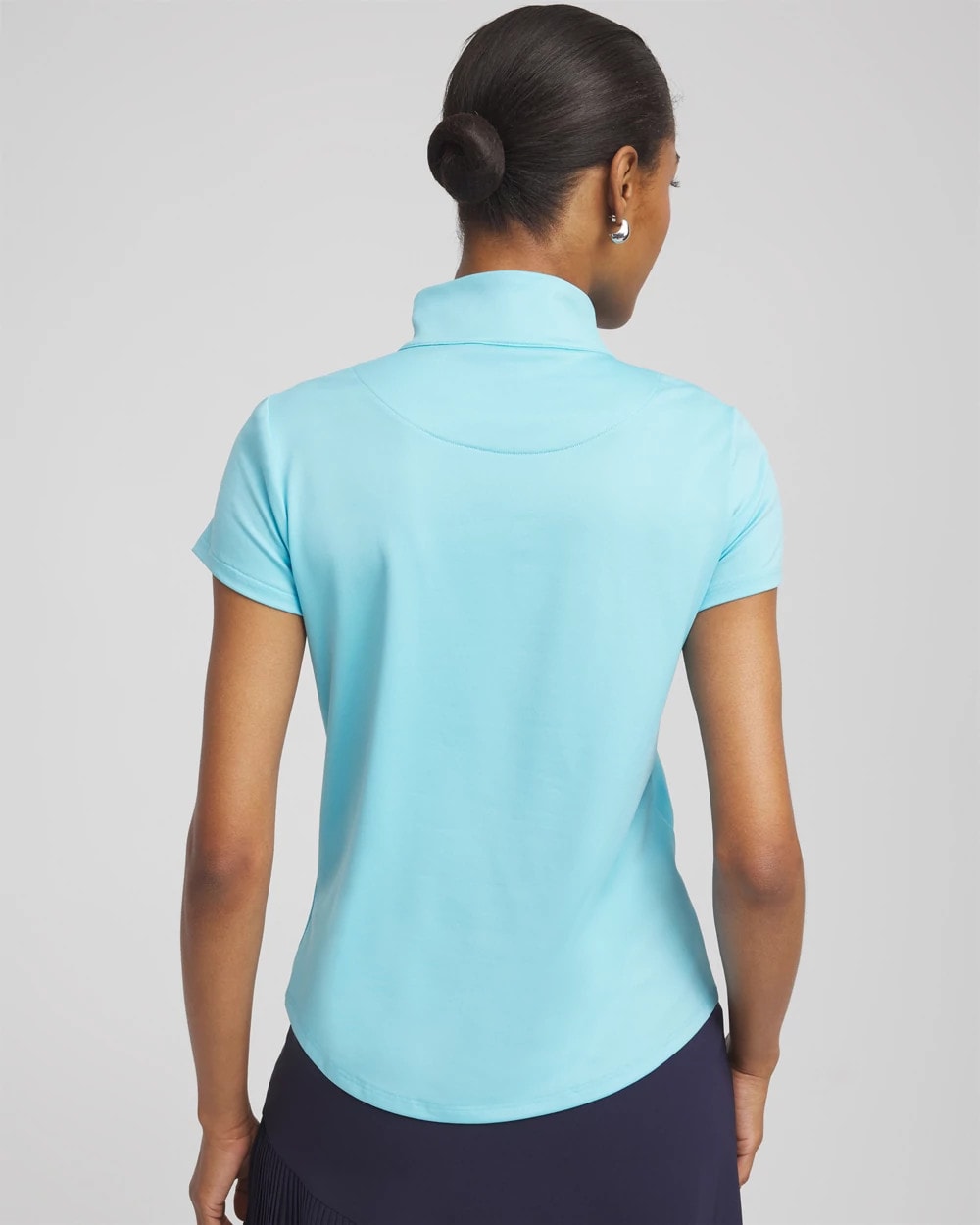 Chico's Collections Zenergy® UPF Mockneck Short-Sleeve Top