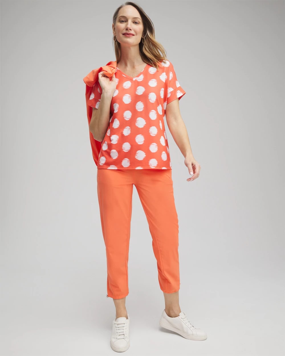 Chico's Collections Zenergy® Dots Drop Shoulder Tee