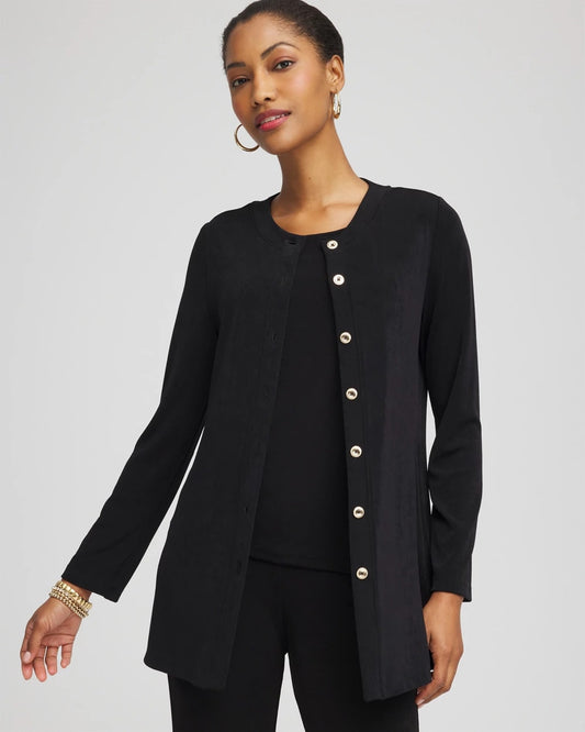 Chico's Collections Travelers™ Collection Scoopneck Shirt Jacket