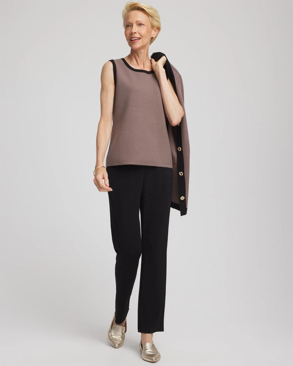 Chico's Collections Travelers™ Tipped Sweater Tank