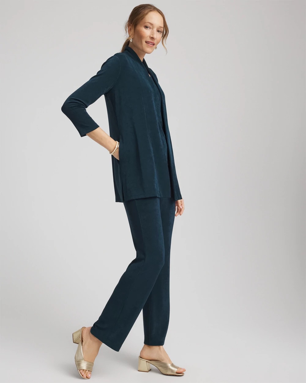 Chico's Collections Travelers™ Long Knit Jacket