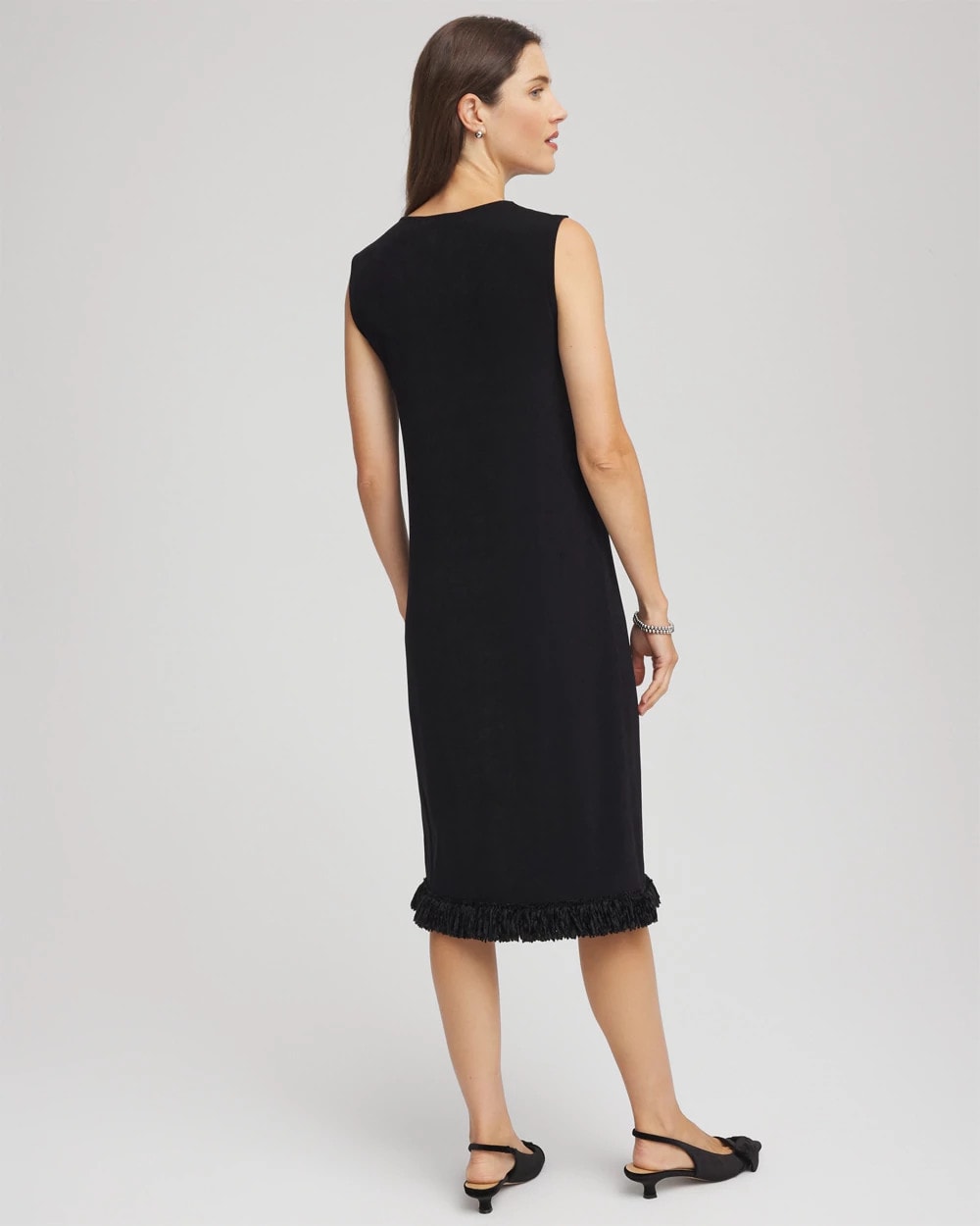 Chico's Collections Travelers™ Fringe Hem Tank Dress