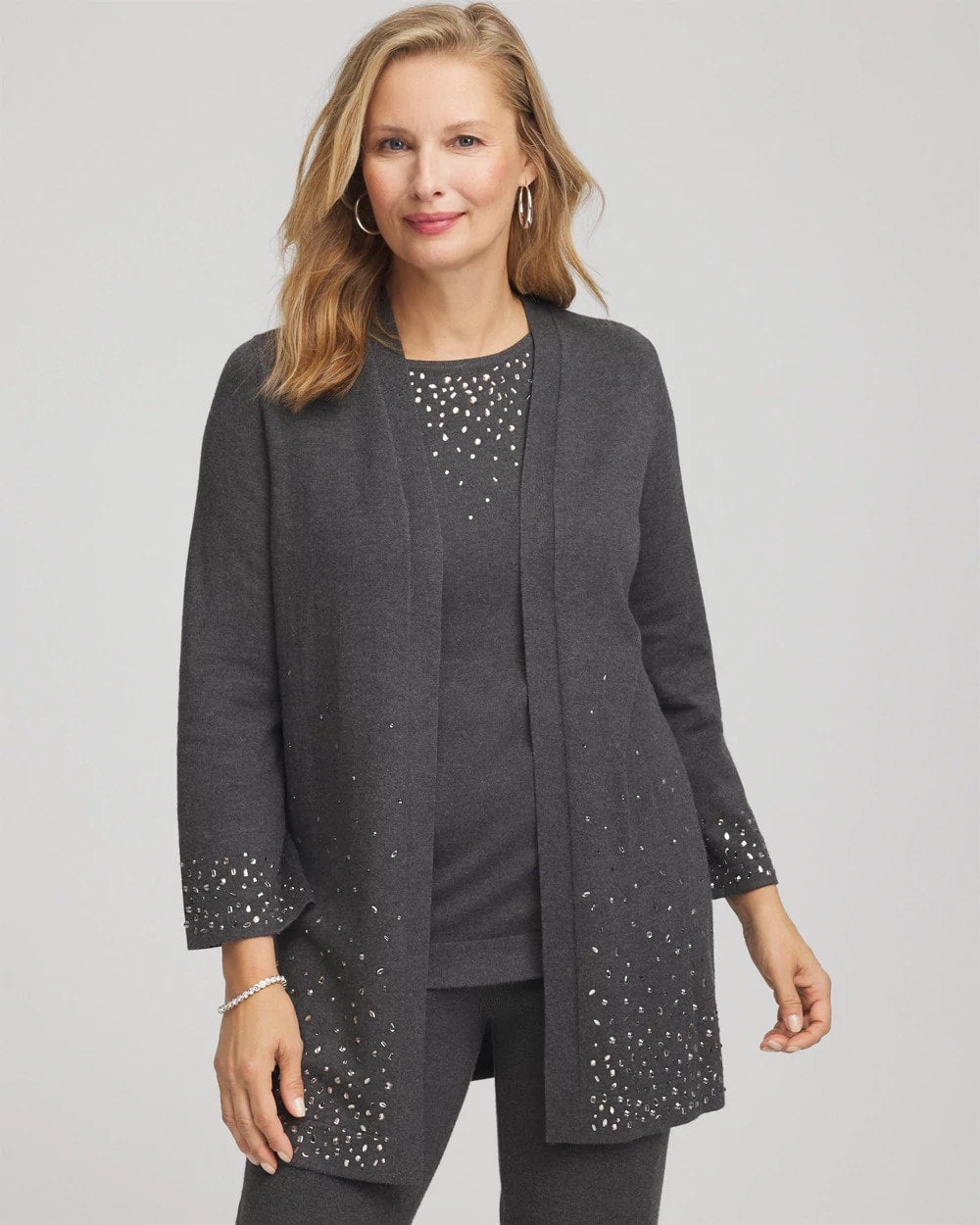 Chico's Collections Travelers™ Rhinestone Cardigan