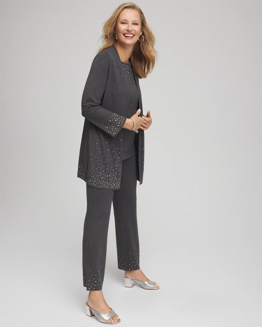 Chico's Collections Travelers™ Rhinestone Cardigan