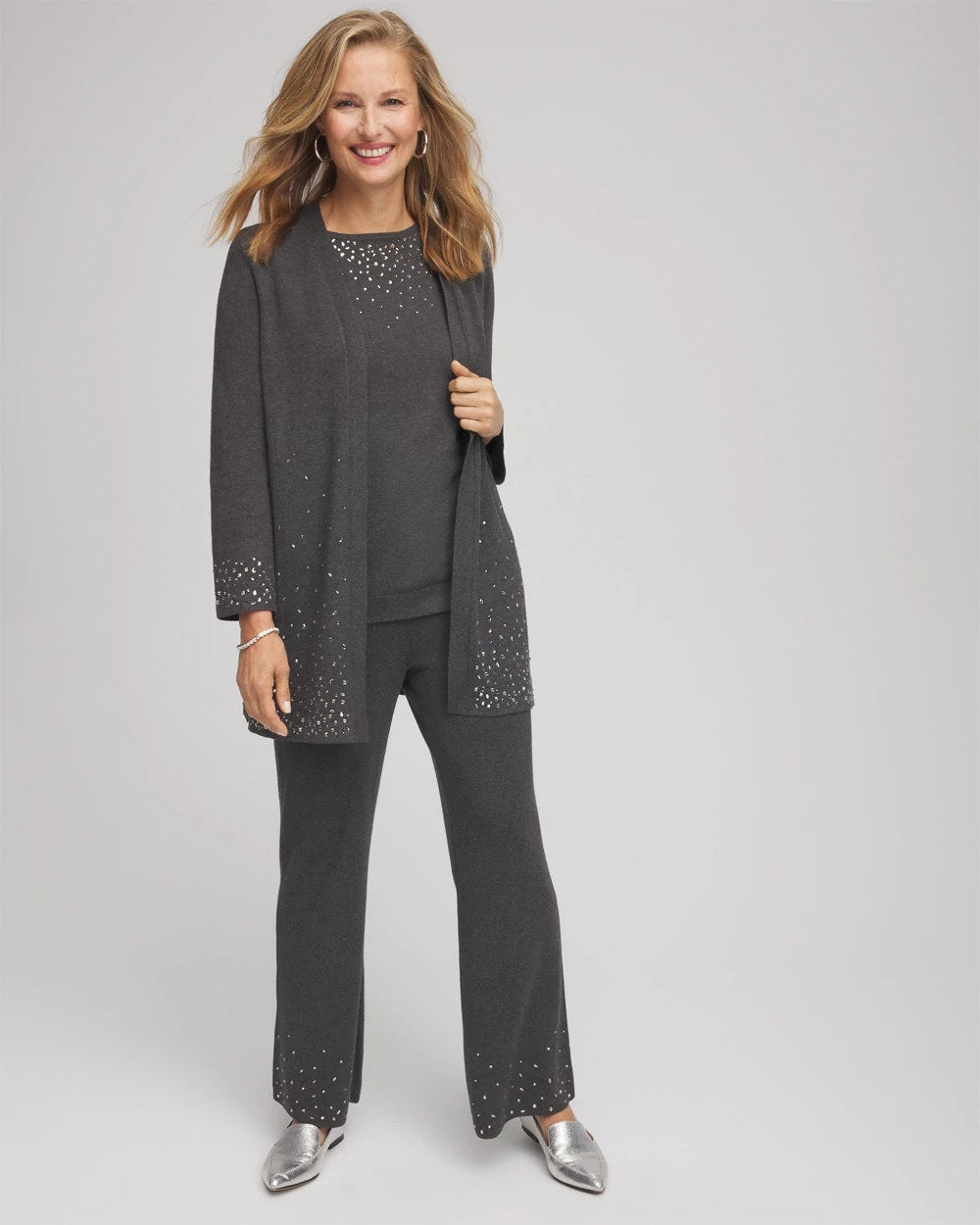 Chico's Collections Travelers™ Embellished Straight-Leg Pants