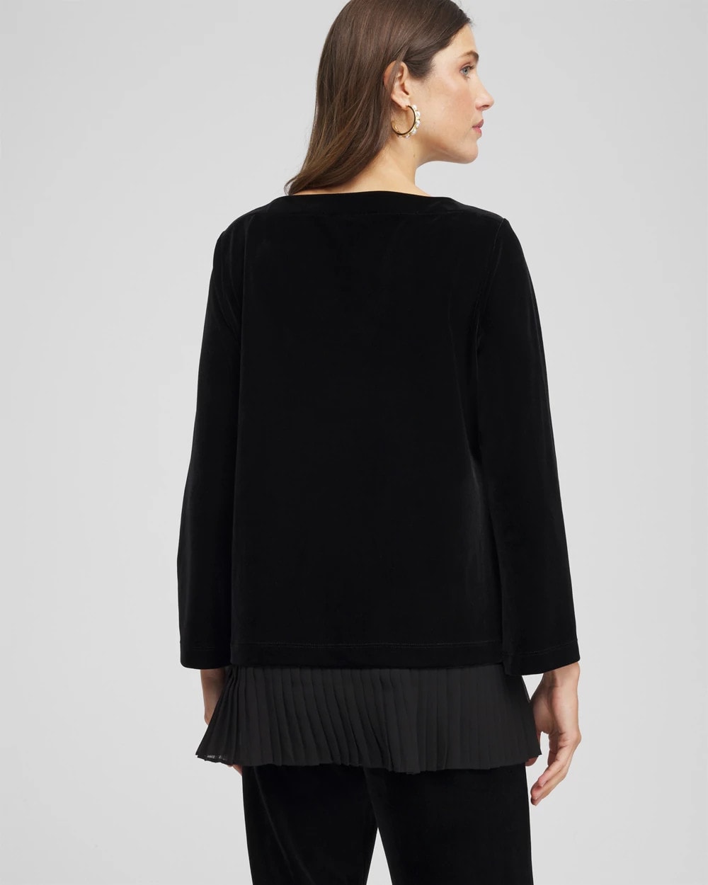 Chico's Collections Travelers™ Chiffon Hem Velvet Tunic