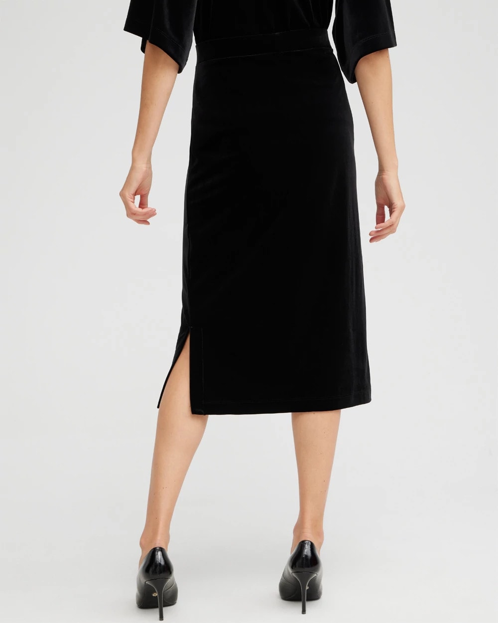 Chico's Collections Travelers™ Velvet Midi Skirt