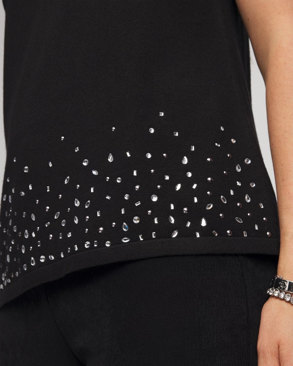 Chico's Collections Travelers™ Embellished Scoopneck Tank