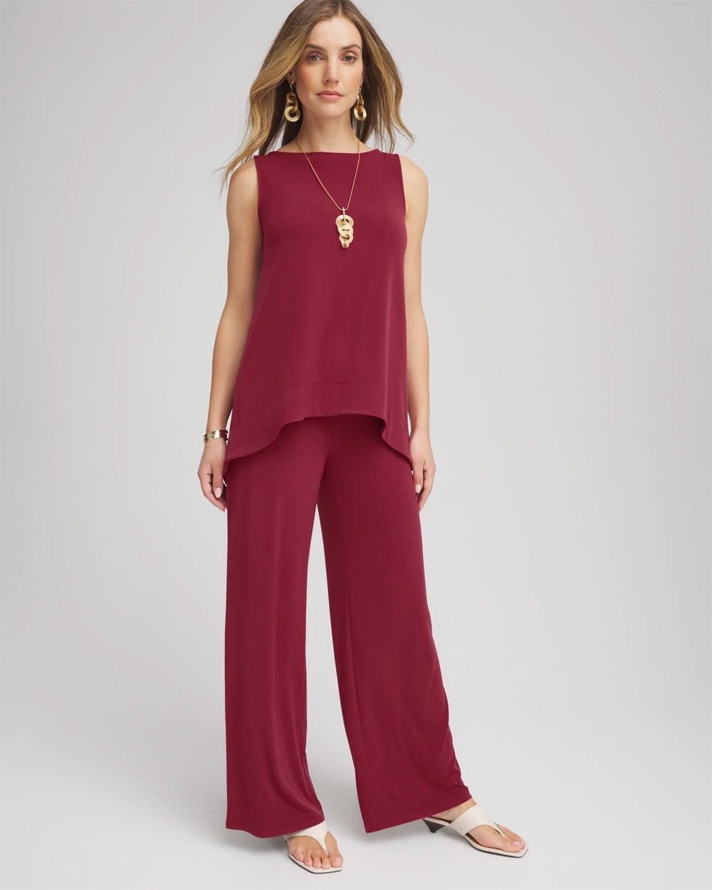 Chico's Collections Travelers™ Knit Wide-Leg Pants