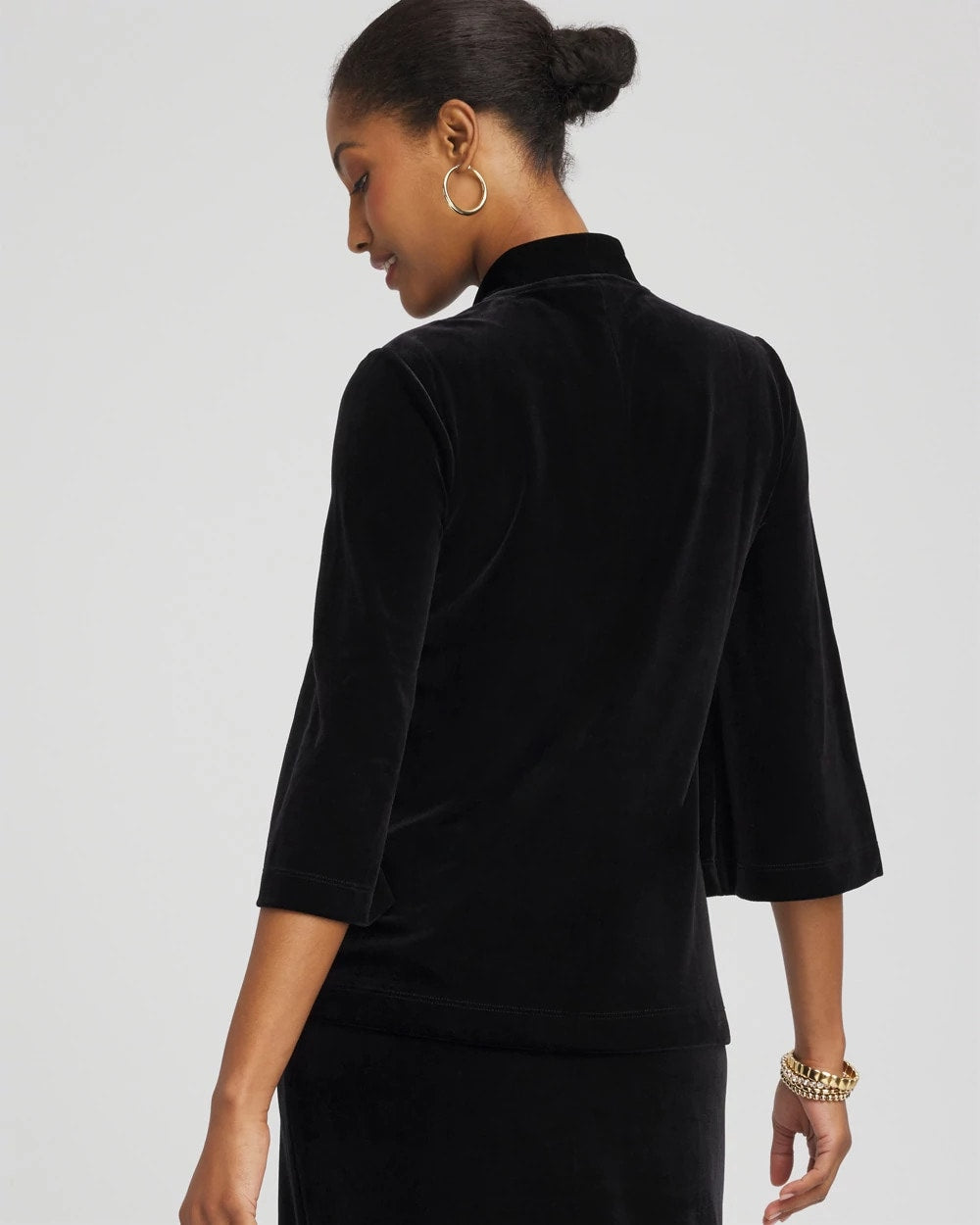 Chico's Collections Travelers™ Velvet V-Neck Kimono Sleeve Top