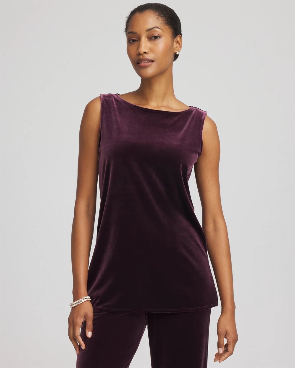 Chico's Collections Travelers™ Velvet Side-Slit Tank