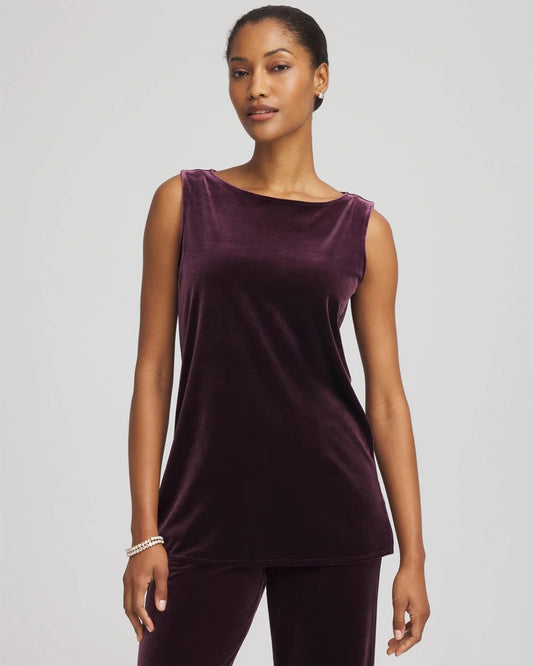Chico's Collections Travelers™ Velvet Side-Slit Tank