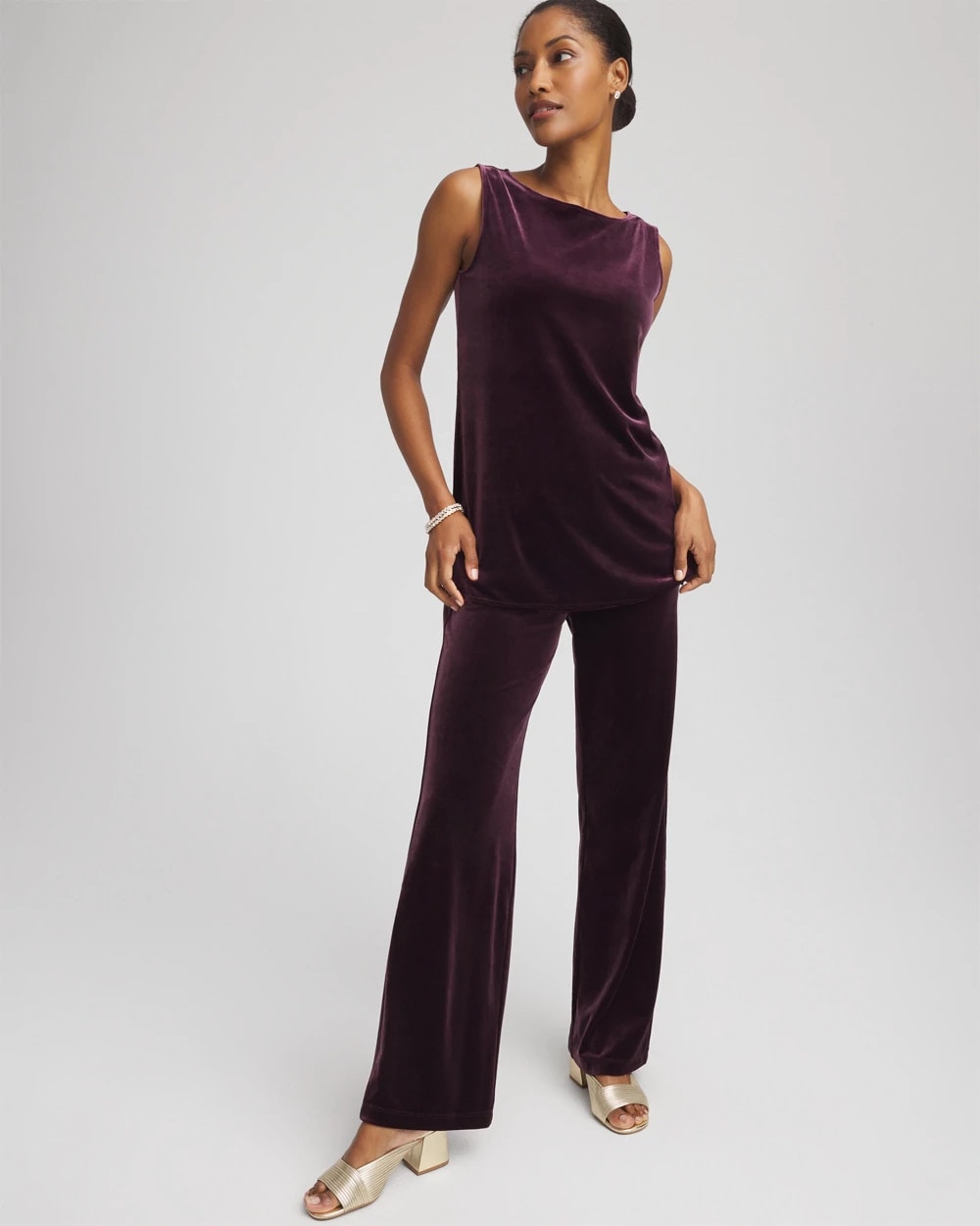 Chico's Collections Travelers™ Velvet Side-Slit Tank