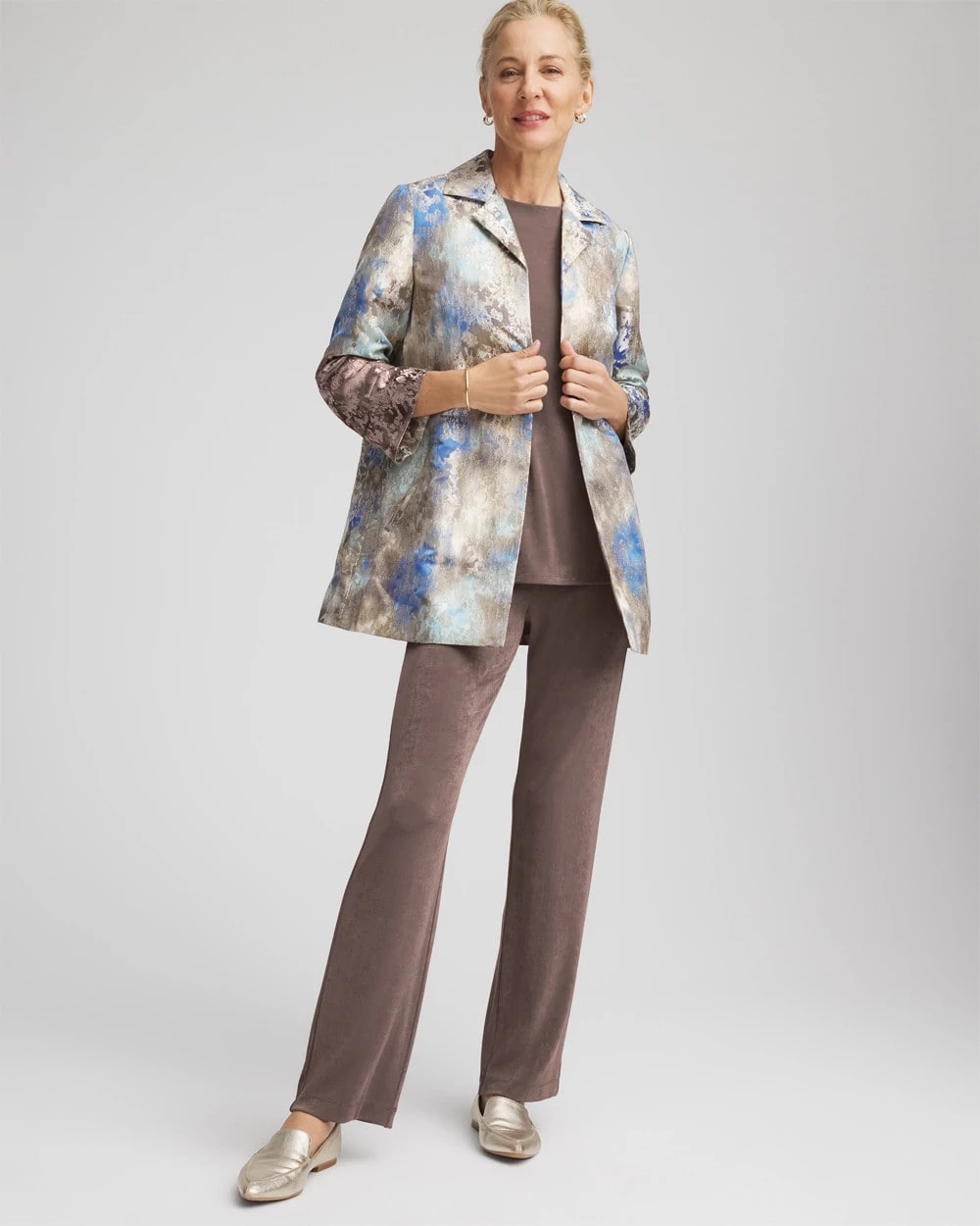 Chico's Collections Travelers™ Collection Watercolor Jacquard Jacket