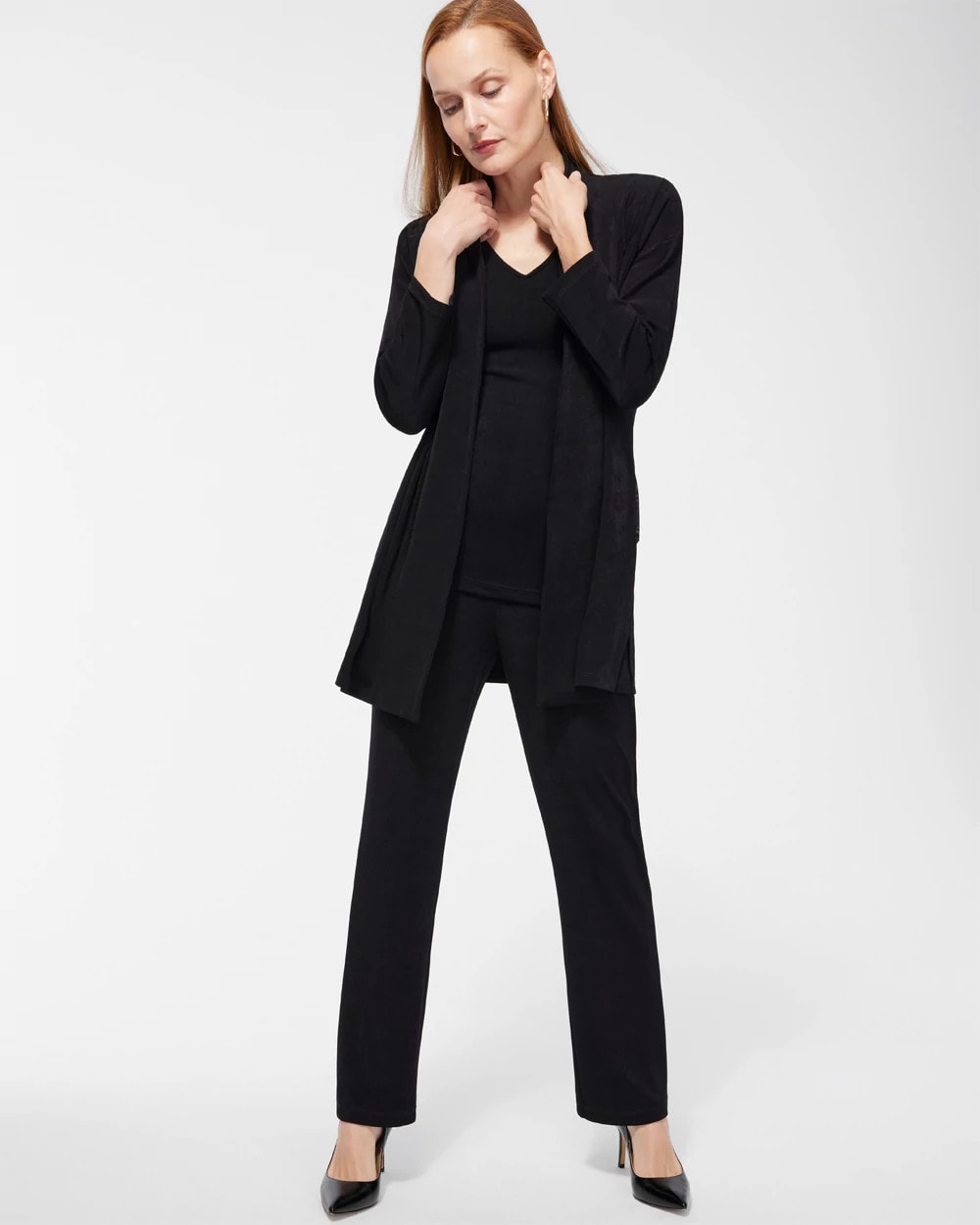 Chico's Collections Travelers™ Classic Long Knit Jacket