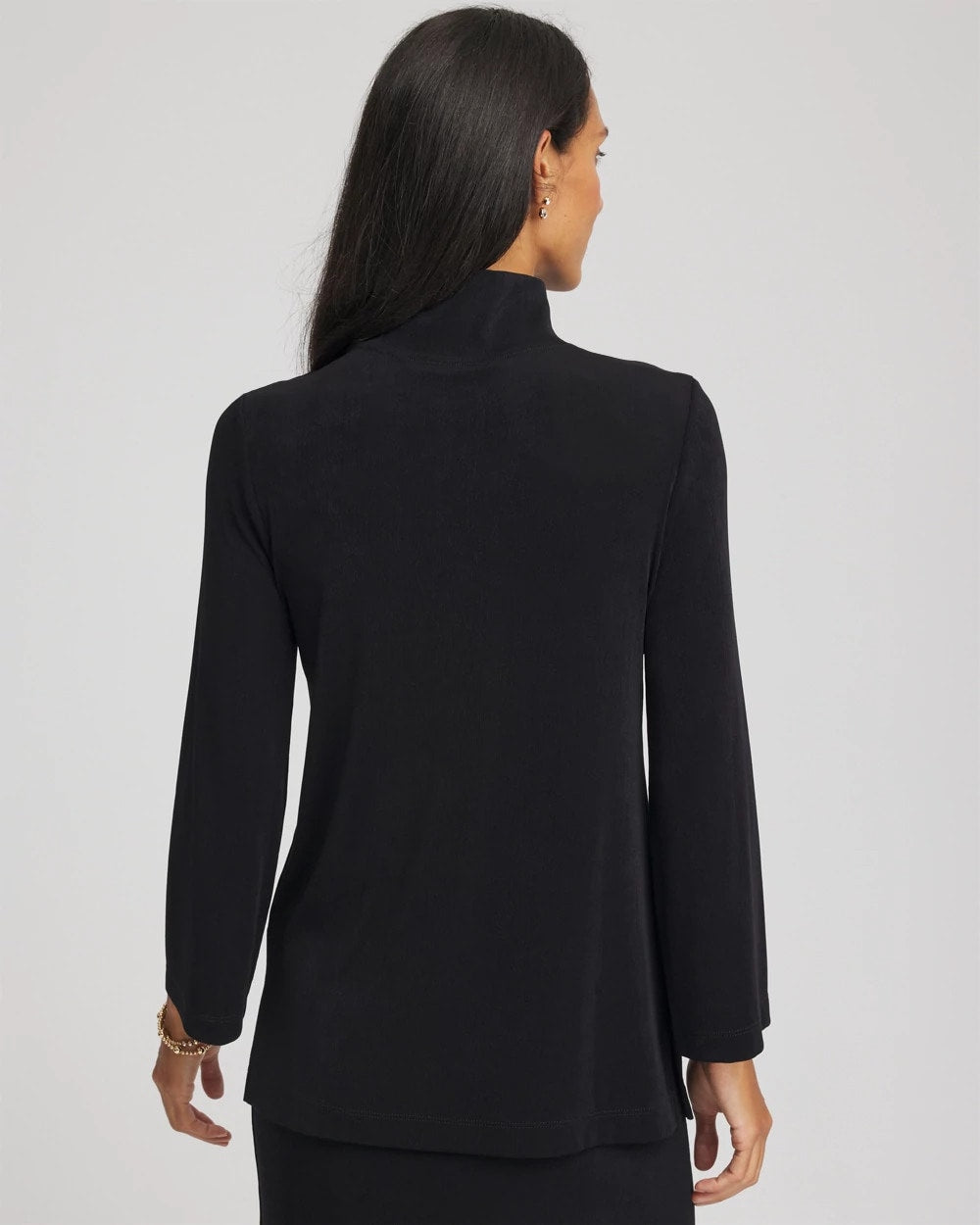 Chico's Collections Travelers™ Button Mockneck Top