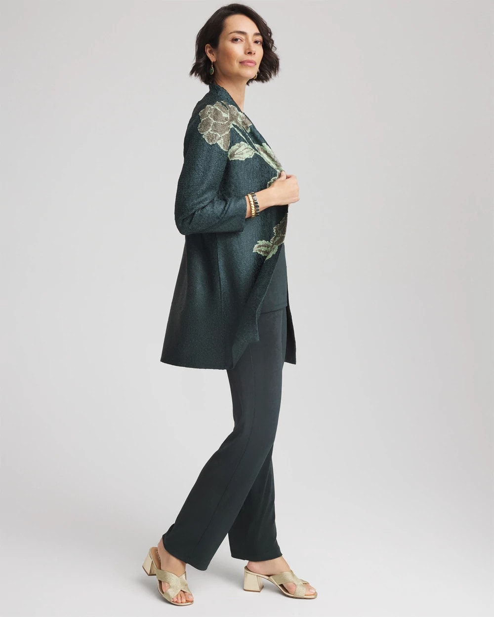 Chico's Collections Travelers™ Collection Artisanal Crushed Reversible Jacket