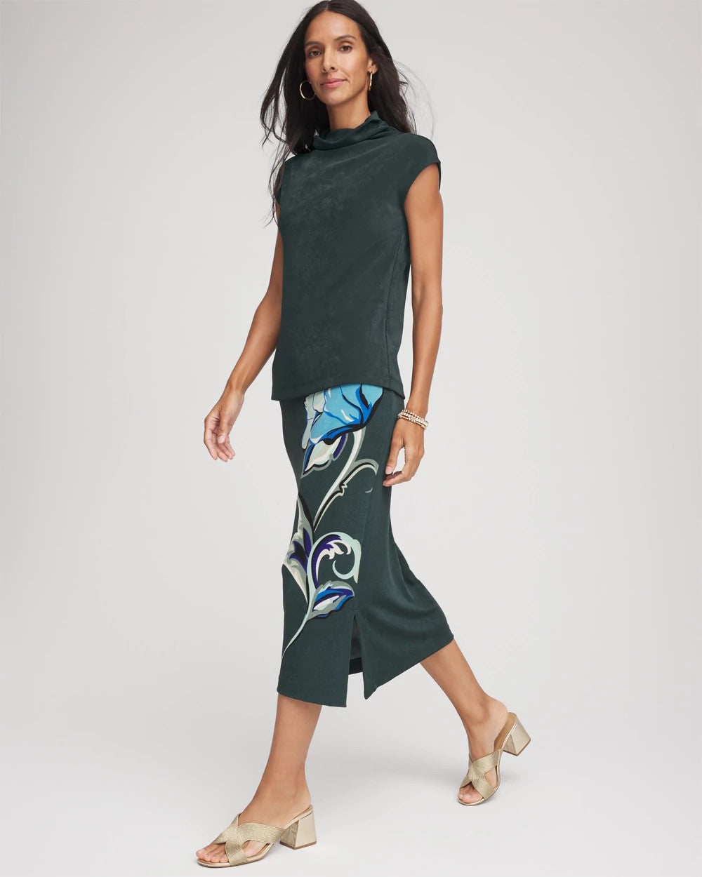 Chico's Collections Travelers™ Artisanal Midi Skirt