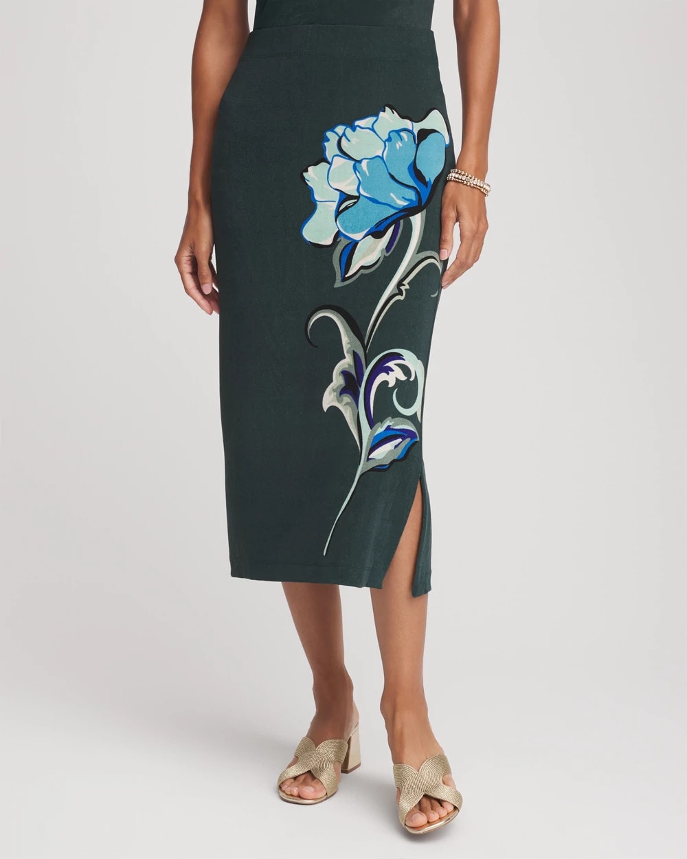 Chico's Collections Travelers™ Artisanal Midi Skirt