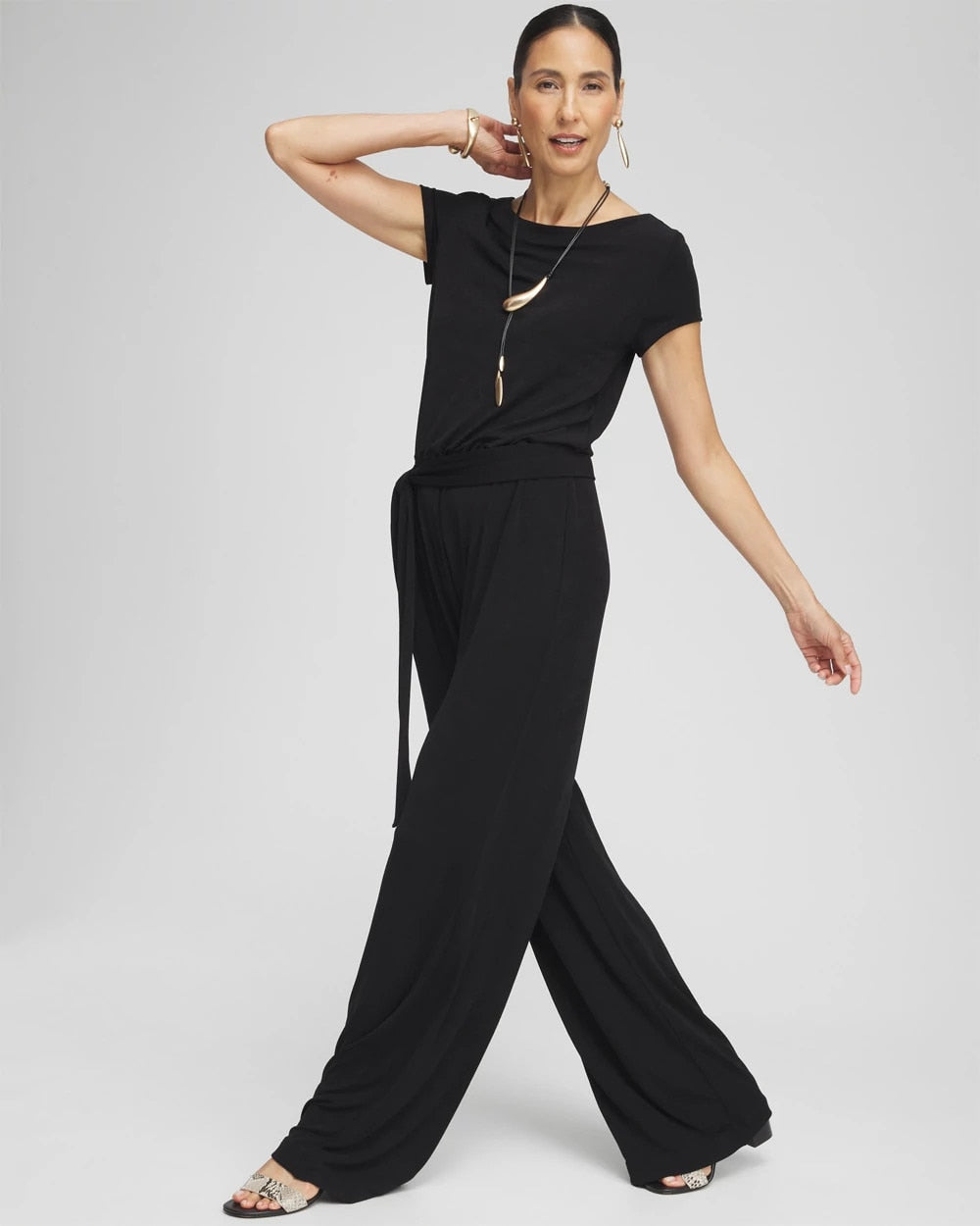 Chico's Collections Travelers™ Cap Sleeve Jumpsuit