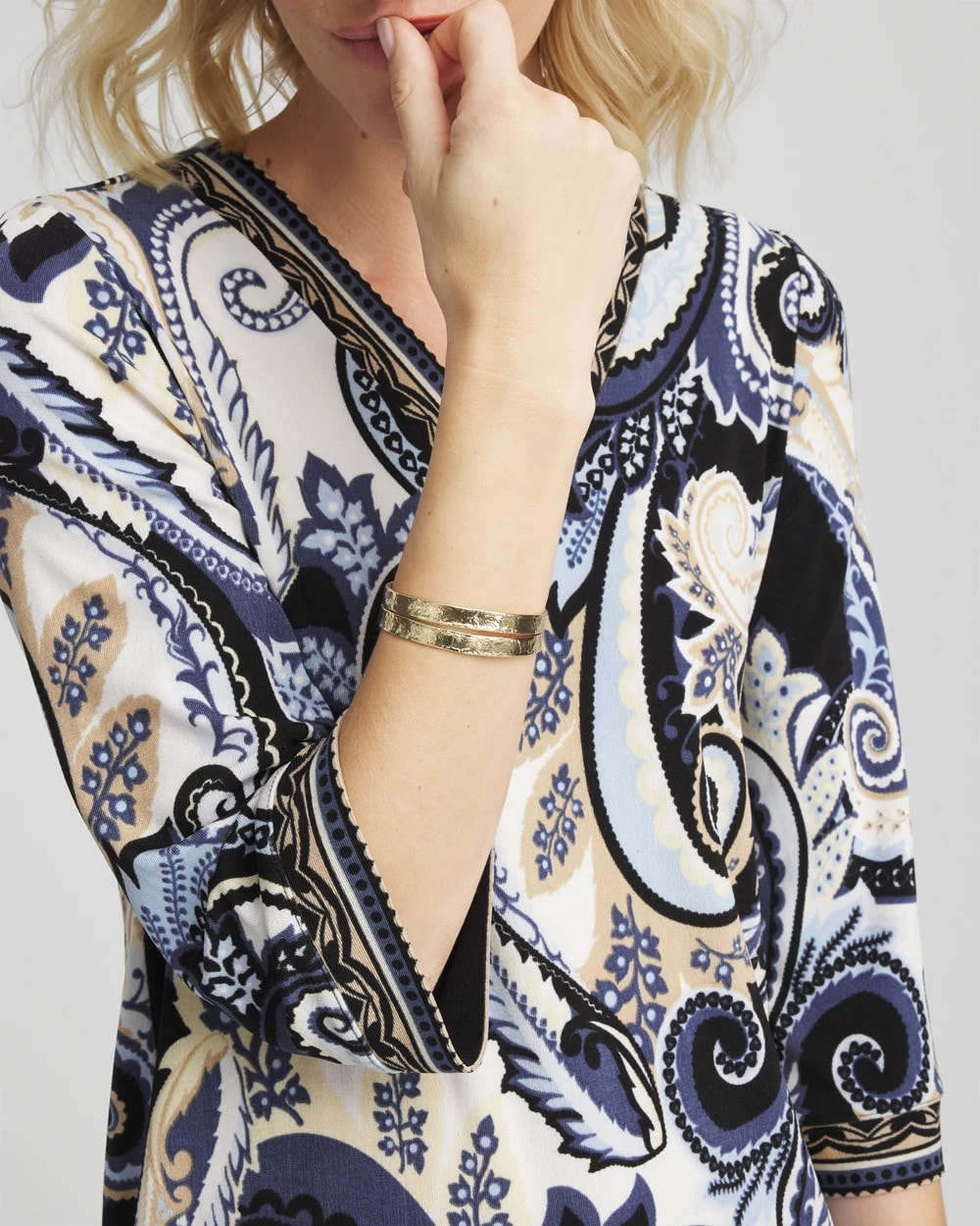 Chico's Collections Travelers™ Paisley V-Neck Tunic
