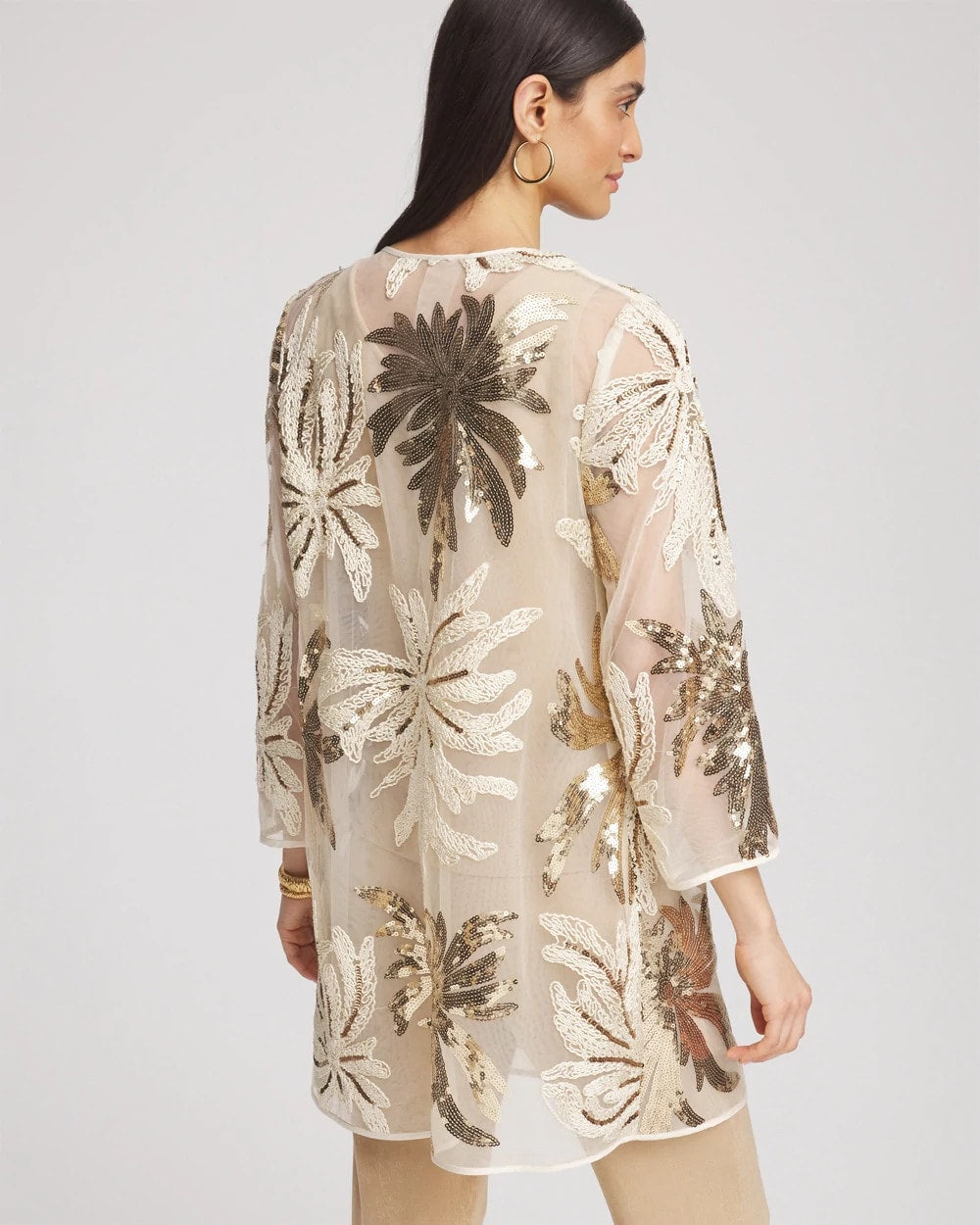 Chico's Collections Travelers™ Collection Sequin-Mesh Jacket