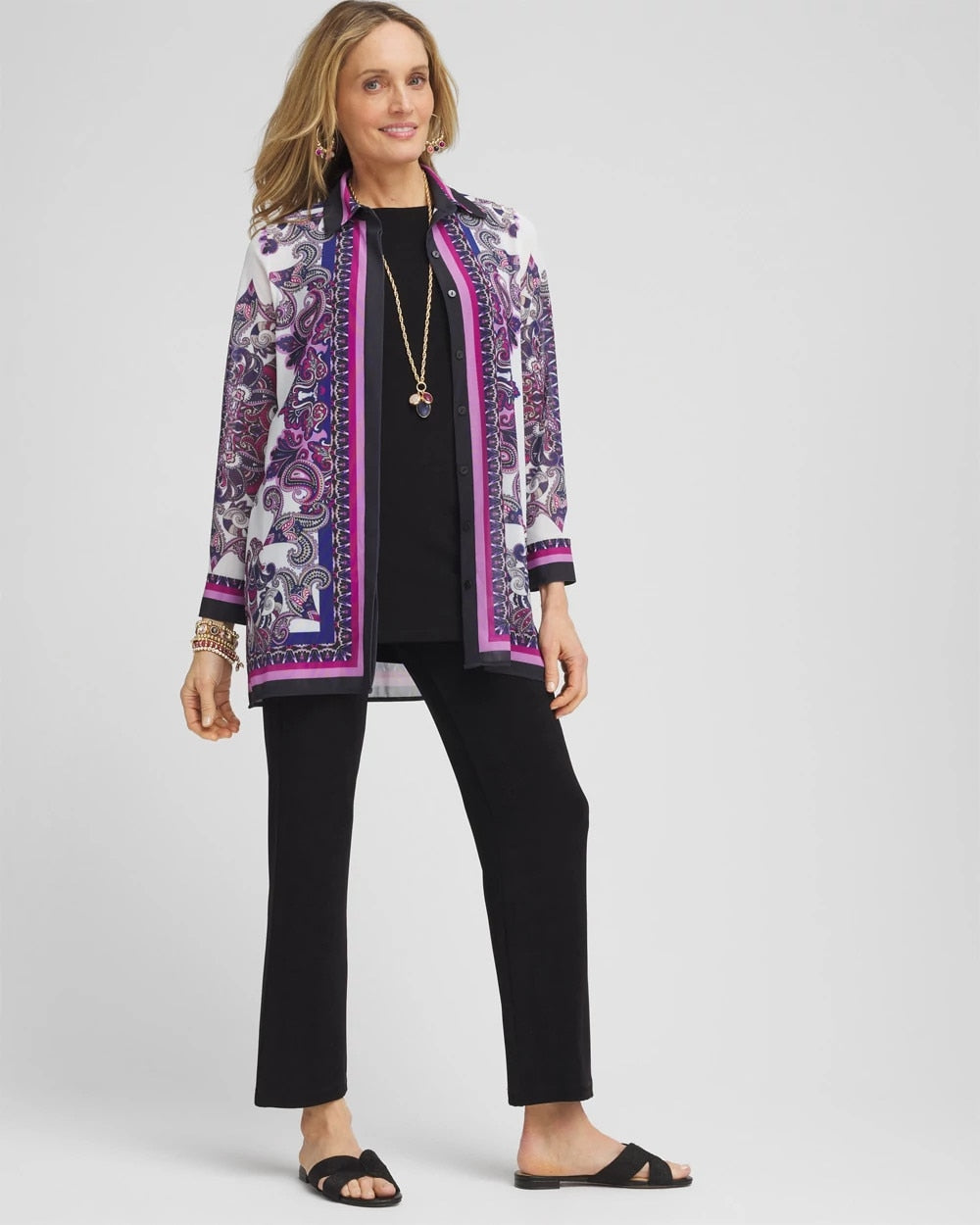 Chico's Collections Travelers™ Collection Mesh Shirt Jacket