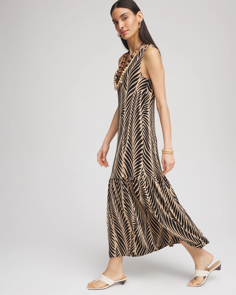 Chico's Collections Travelers™ Palm-Frond-Motif Dress